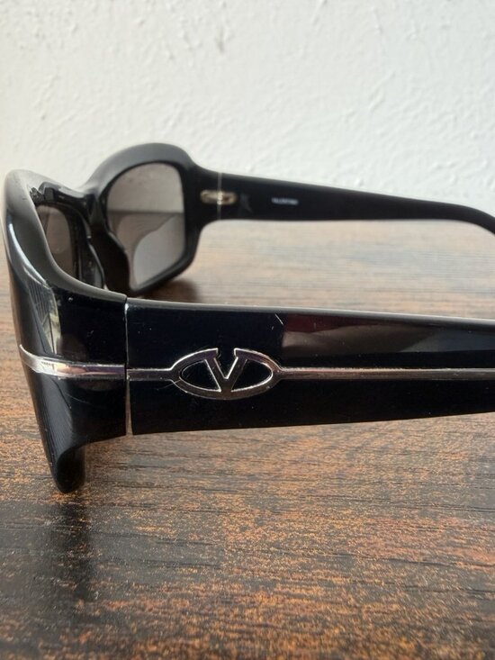 Valentino Black Rounded Rectangular Women\'s Sunglasses 5385/S main image 5